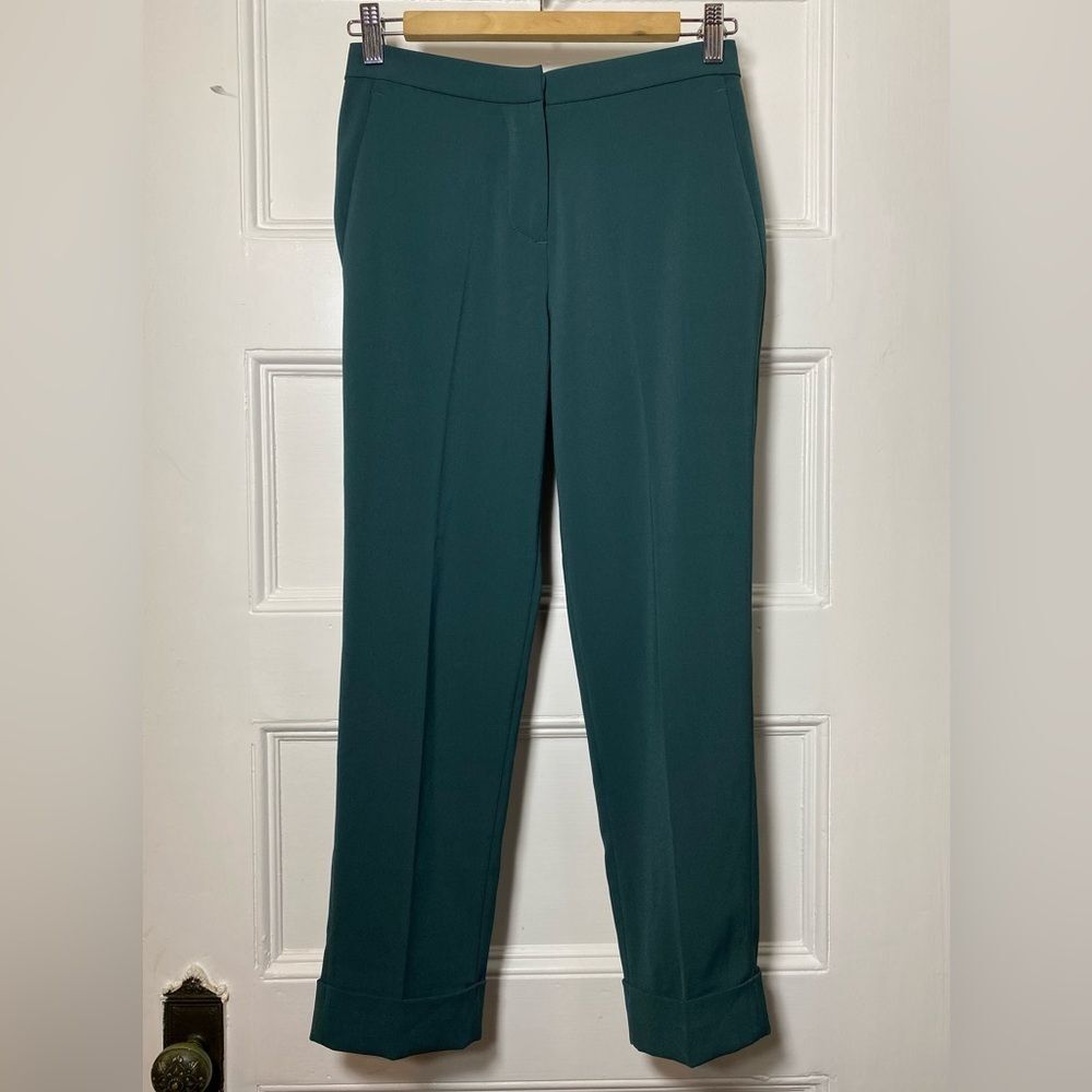 BROCHU WALKER The Westport Mid-Rise Straight Leg Pant in Forestry Green Sz XS